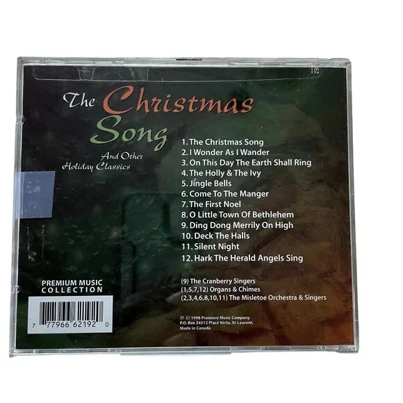 Vintage The Christmas Song Premium Audio Music CD 1998 u 12 Tracks - Picture 2 of 2